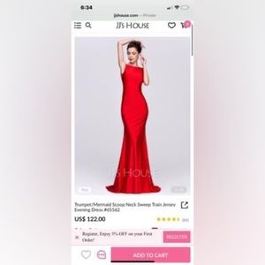 Trumpet/mermaid scoop neck evening dress